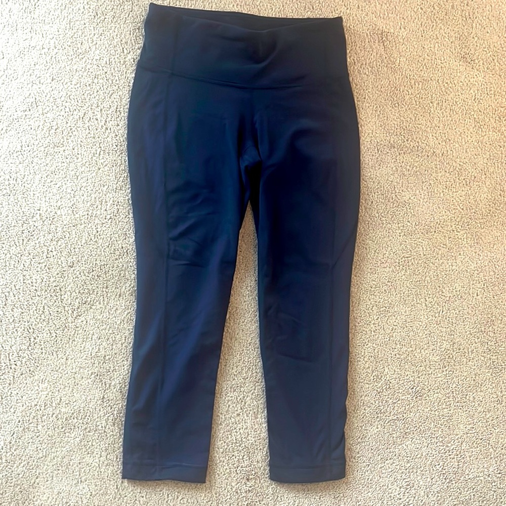 Athleta elation crop navy tights